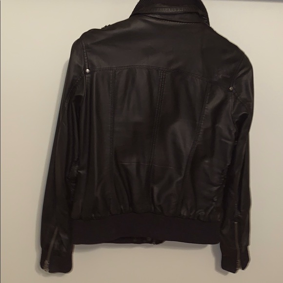 💞3for$40💞GUESS distressed Leather bomber jacket - Picture 6 of 9